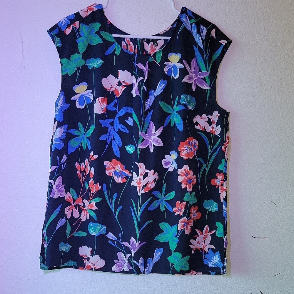 Floral Sleeveless Top - Multicolor